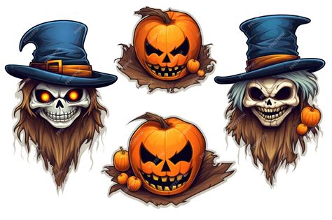 Scarecrow faces for Halloween