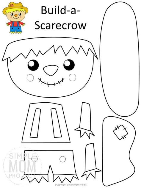 Scarecrow Template Printable Thanksgiving