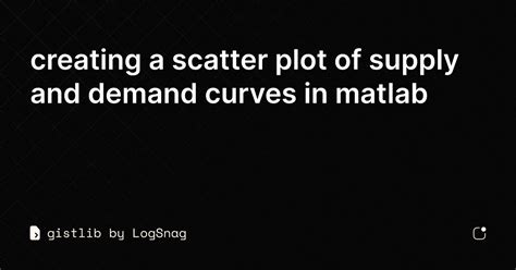 Scatter Plot Supply Demand