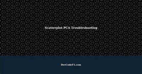 Scatter Plot Troubleshooting