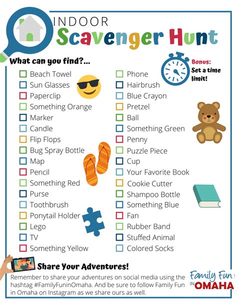 Scavenger Hunt Checklist Essentials