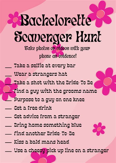 Scavenger Hunt for Bachelorette 9