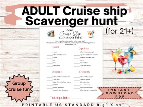 Scavenger Hunt on Cruise Ship for Adults