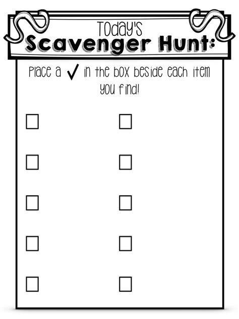 Scavenger Hunt Template Word