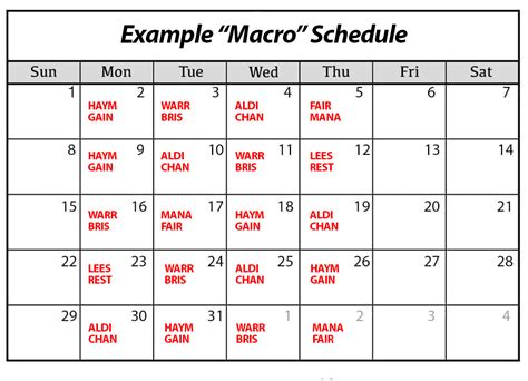 Schedule Macro