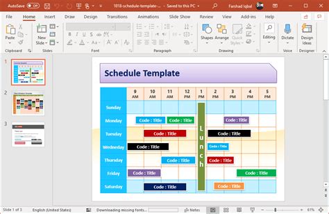 Schedule PowerPoint Template 10