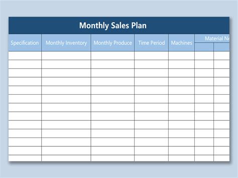 Schedule Template for Sales