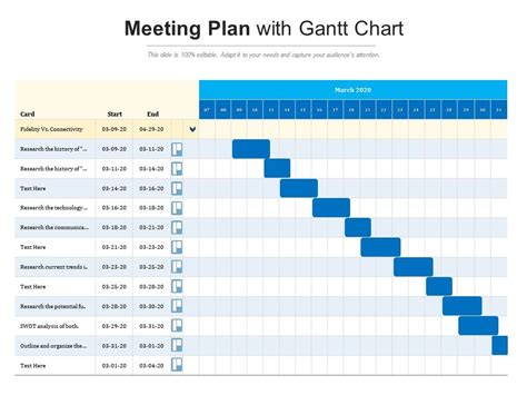 Scheduling Chart for Meetings