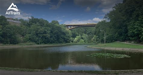 A scenic walking trail in Schenley Park