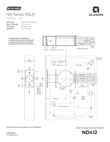 Schlage ND Series Template 3