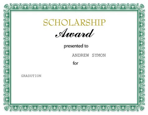 Scholarship template