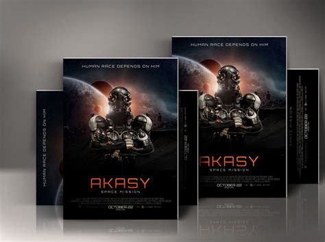 A futuristic and high-tech movie poster template for sci-fi movies.