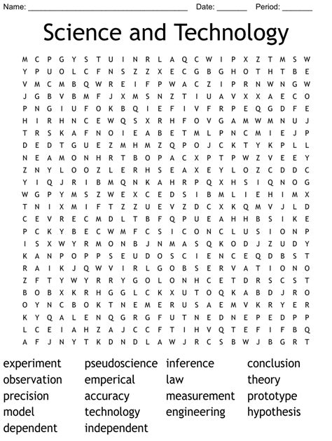 Science and Technology Word Search