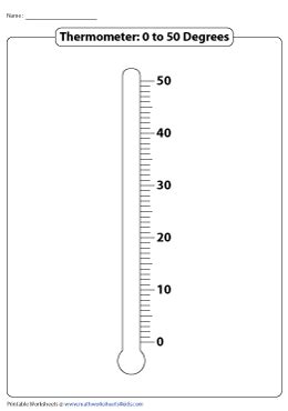 Science experiment with printable blank thermometer