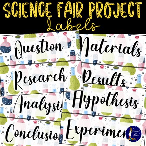 Types of Printable Science Project Labels