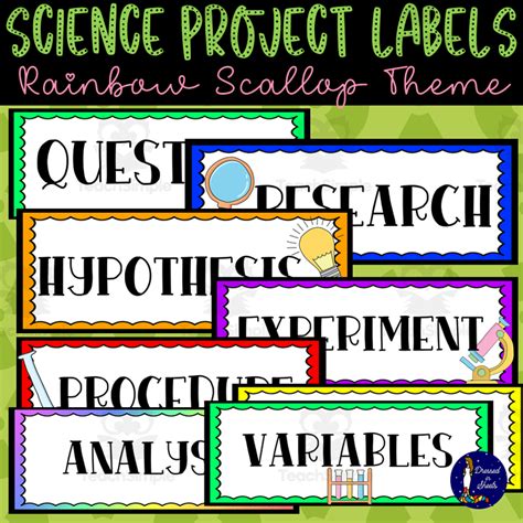 Printable Science Project Labels