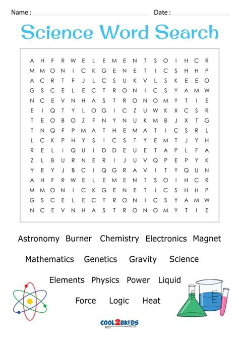 Science and Technology Word Search Printable