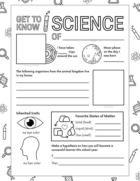 Science Worksheet Example