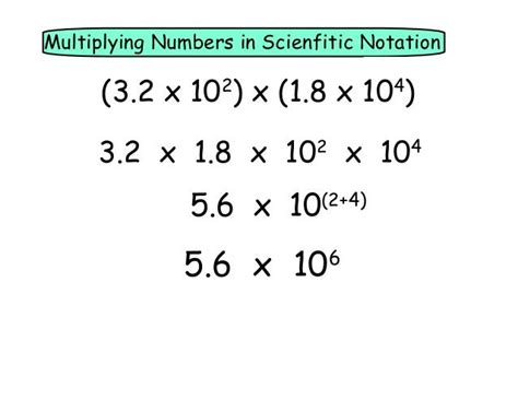 Scientific Notation Multiple Exponents Examples