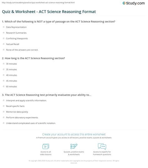 Scientific Reasoning Worksheet for Teenagers