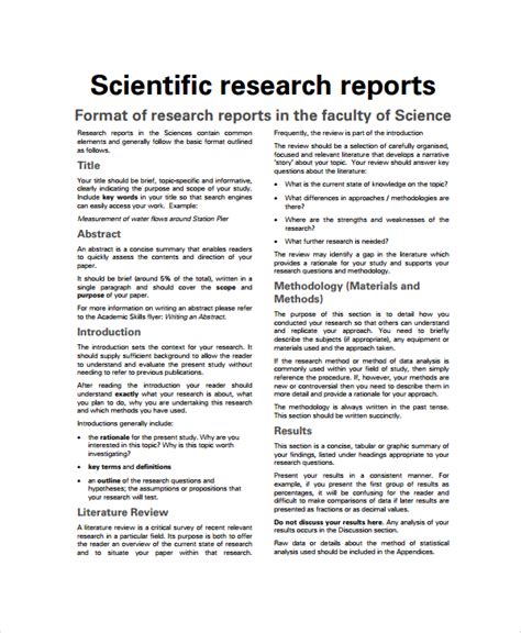 Scientific Research Template