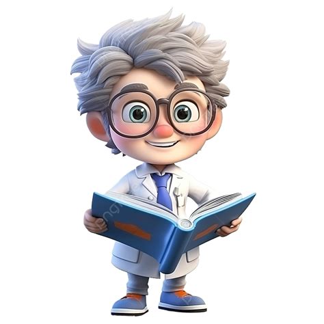 A scientist reading a book