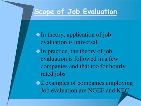 Scope of Work Evaluation