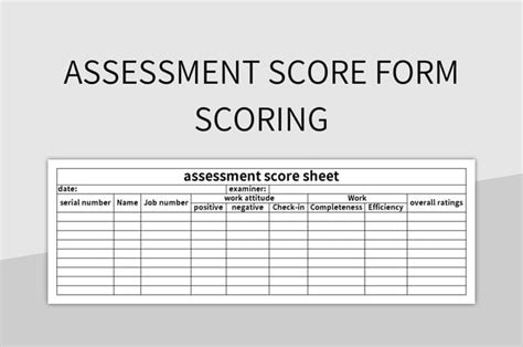 Scoring Template