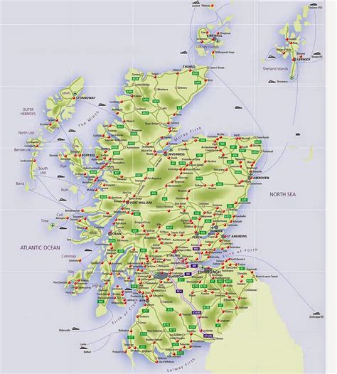 Scotland printable map