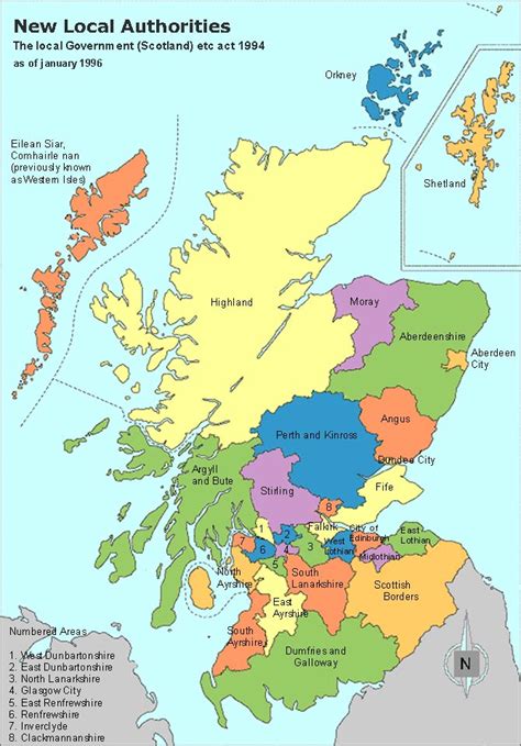 Scotland regions map