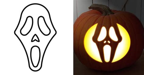 Scream pumpkin carving templates free