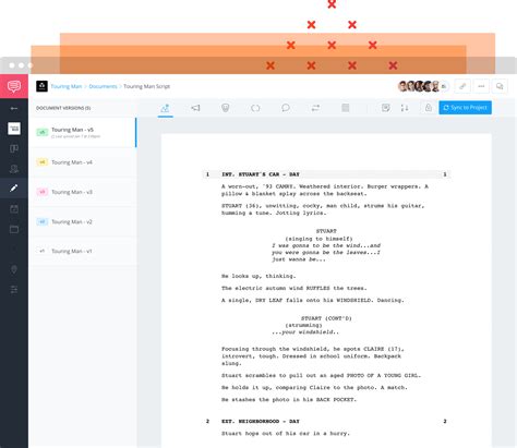 Screenwriting template software