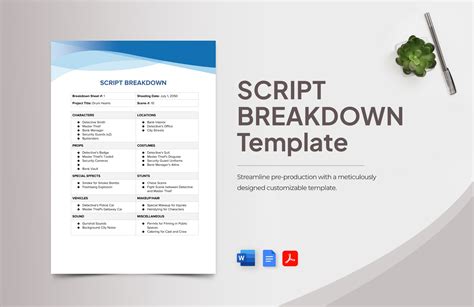 Creating a Script Breakdown Template in Google Docs