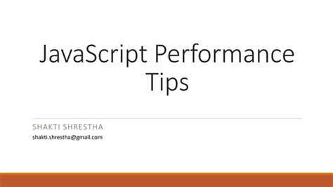 Script Performance Tips