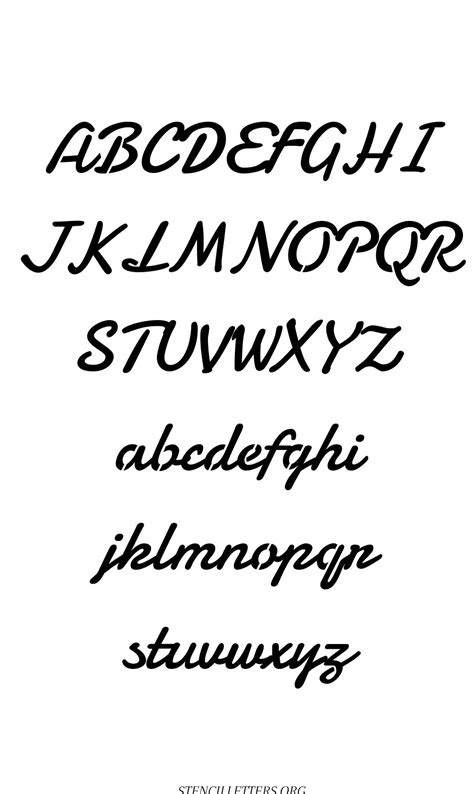 Script Stencil Letters