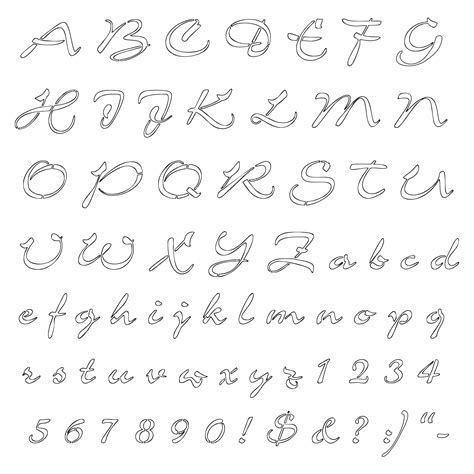 Script Stencil Letters