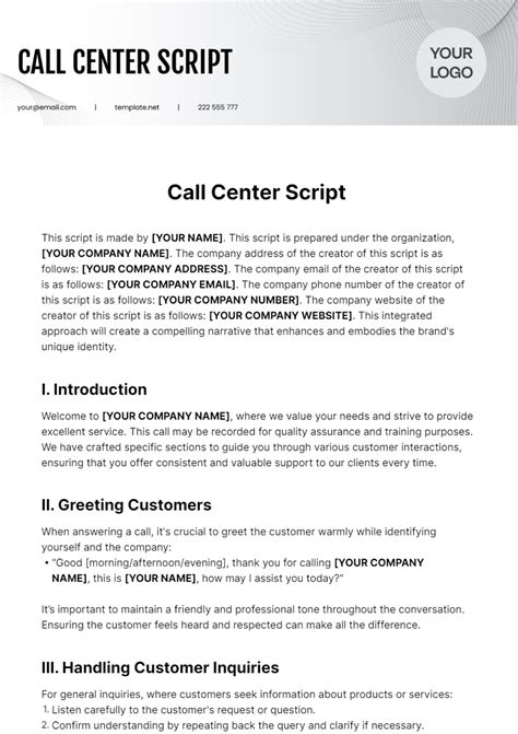 Film Script Template 6