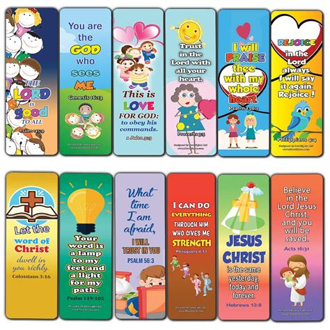 Scripture Memory Bookmarks for Kids