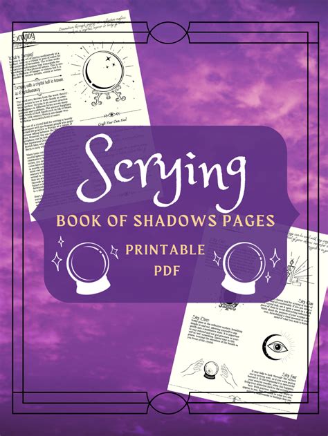 Book of Shadows page with scrying illustration