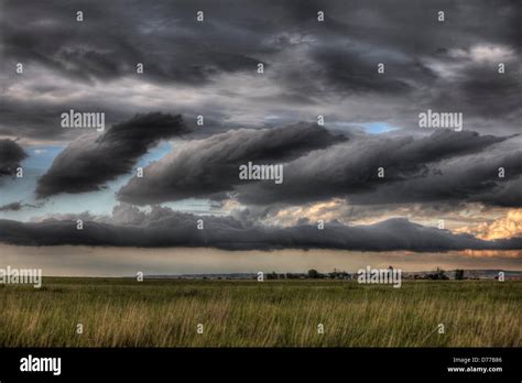 Scud clouds forming over the ocean