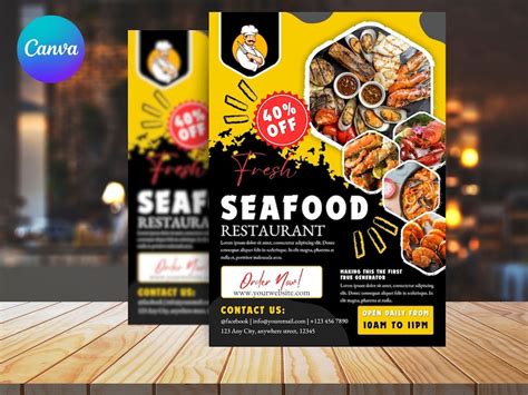 Seafood Flyer Template Design