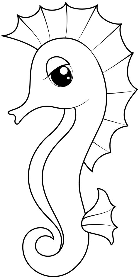 Seahorse template for education