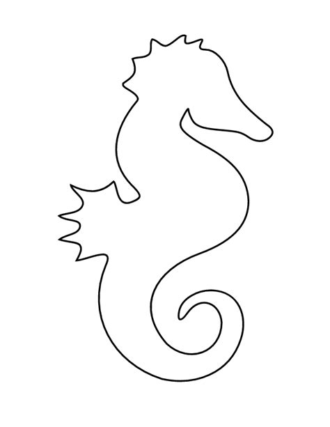 Customizable seahorse templates for various uses