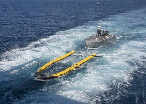 A photograph of a mine countermeasures vessel