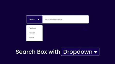 Search Bar with Dropdown Menu