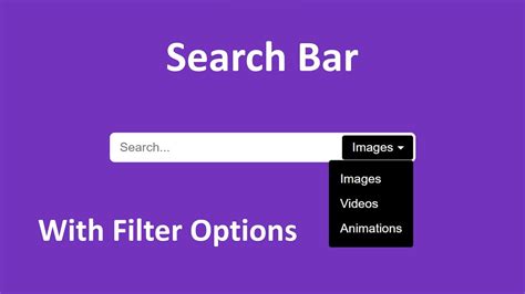 Search Bar with Filters