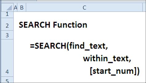 SEARCH Formula Example