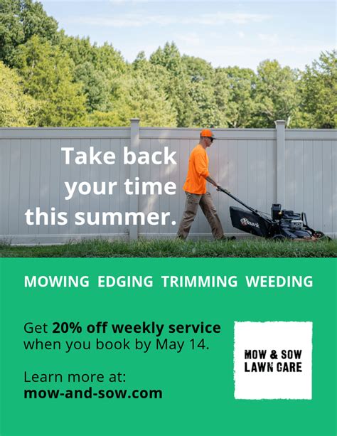 Seasonal lawn care flyer template