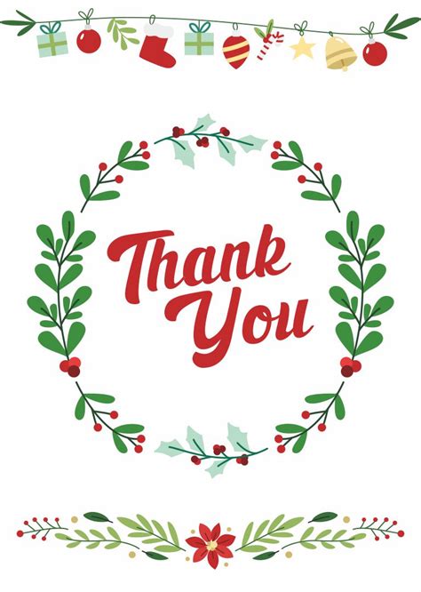 Seasonal Thank You Card Template