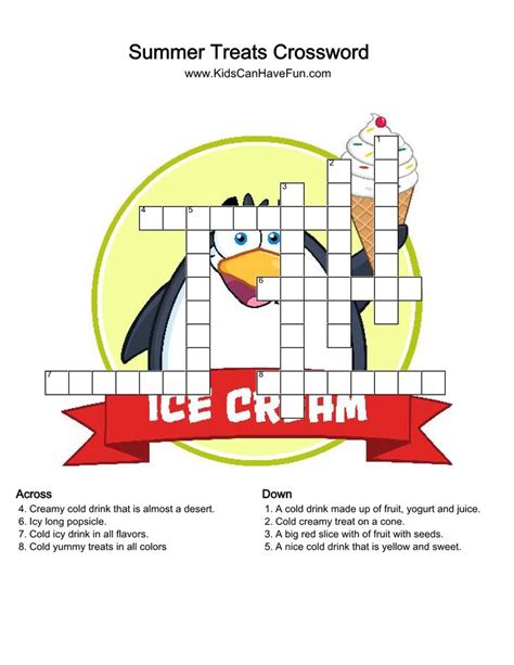 Seasonal treats crossword puzzle